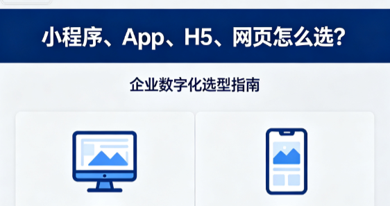 小程序、App、H5、网页，到底该做哪个？